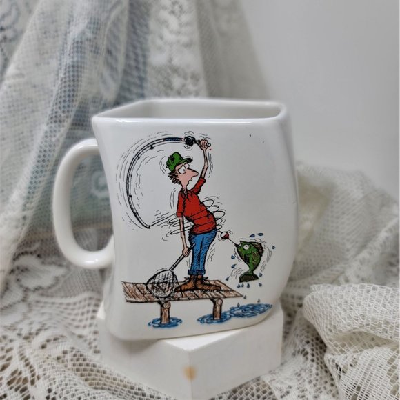 Vintage 1992 Twisted Fisherman's The Results of Over Cast mug Coffee cup - Picture 5 of 8